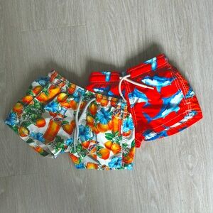 MC2 Saint Barth Kids Swim Trunks - Red, White, Blue, Orange, Green